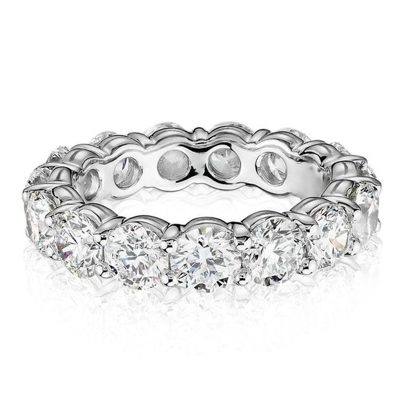 S925 Sterling Silver Eternity Band Tennis Moissanite Ring