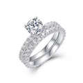 S925 Sterling Silver Twisted Split Shank Bridal Moissanite Rings Set