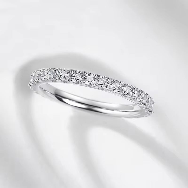 S925 Sterling Silver Twisted Split Shank Bridal Moissanite Rings Set