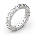 S925 Sterling Silver Eternity Band Tennis Moissanite Ring