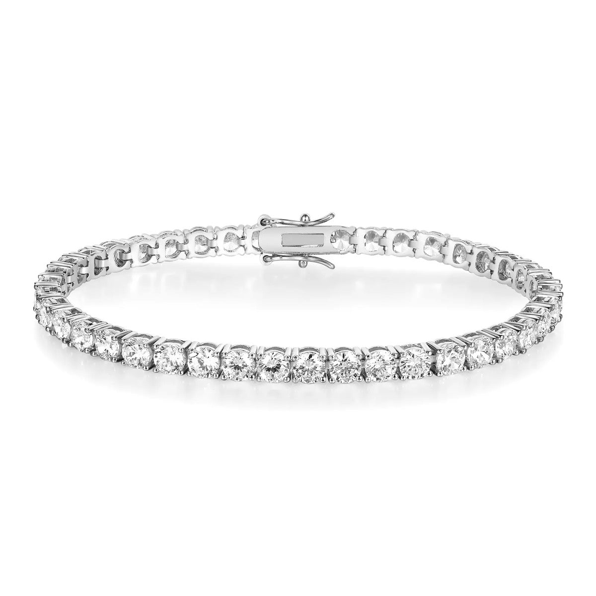 18K White Gold Tennis Bracelet