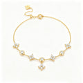 S925 Sterling Silver Four Leaf Clover Zircon Bracelet
