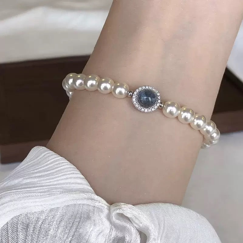 S925 Sterling Silver Mercury Freshwater Pearl Bracelet