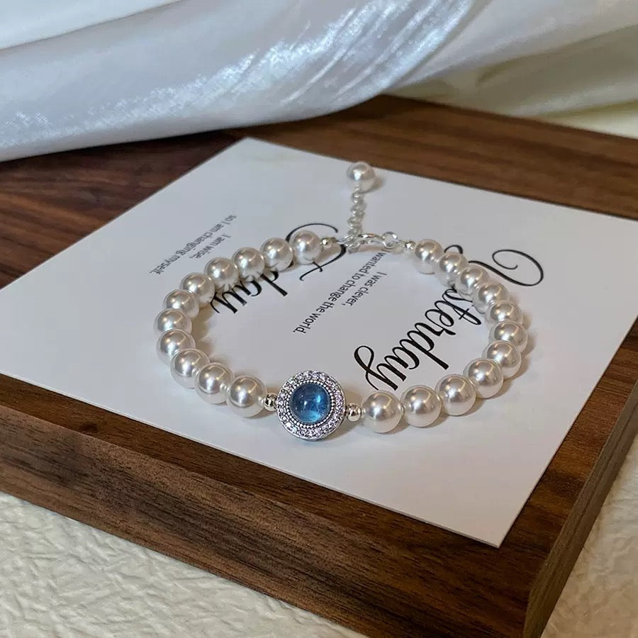 S925 Sterling Silver Mercury Freshwater Pearl Bracelet