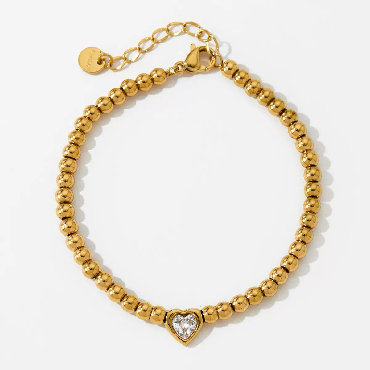 18K Gold Heart Tennis Zircon Bracelets