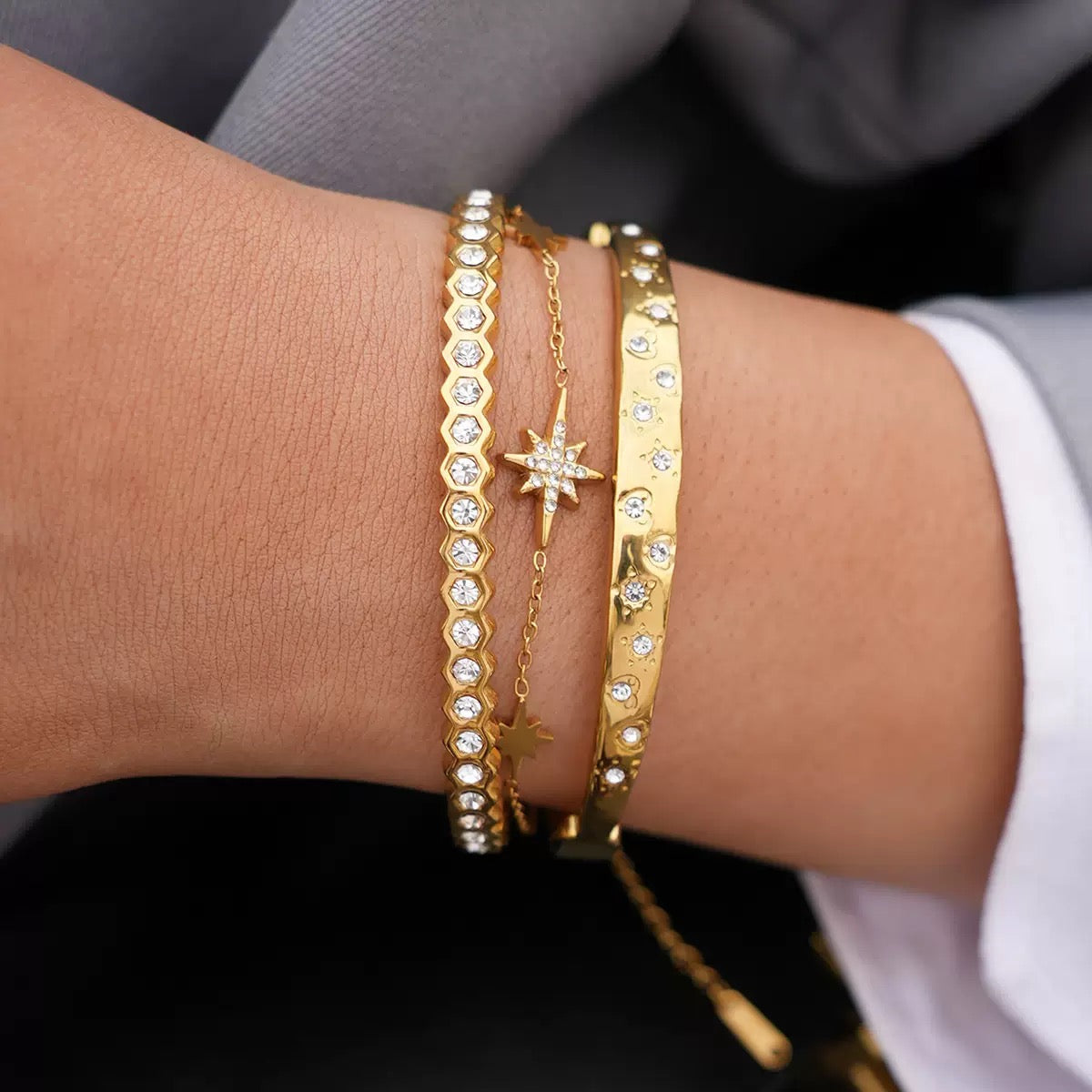18K Gold Plated Cubic Zirconia Bracelet