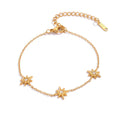 18K Star Pendant Zircon Bracelet