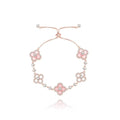 Lucky Four Leaf Clover Natural Stone Bracelet