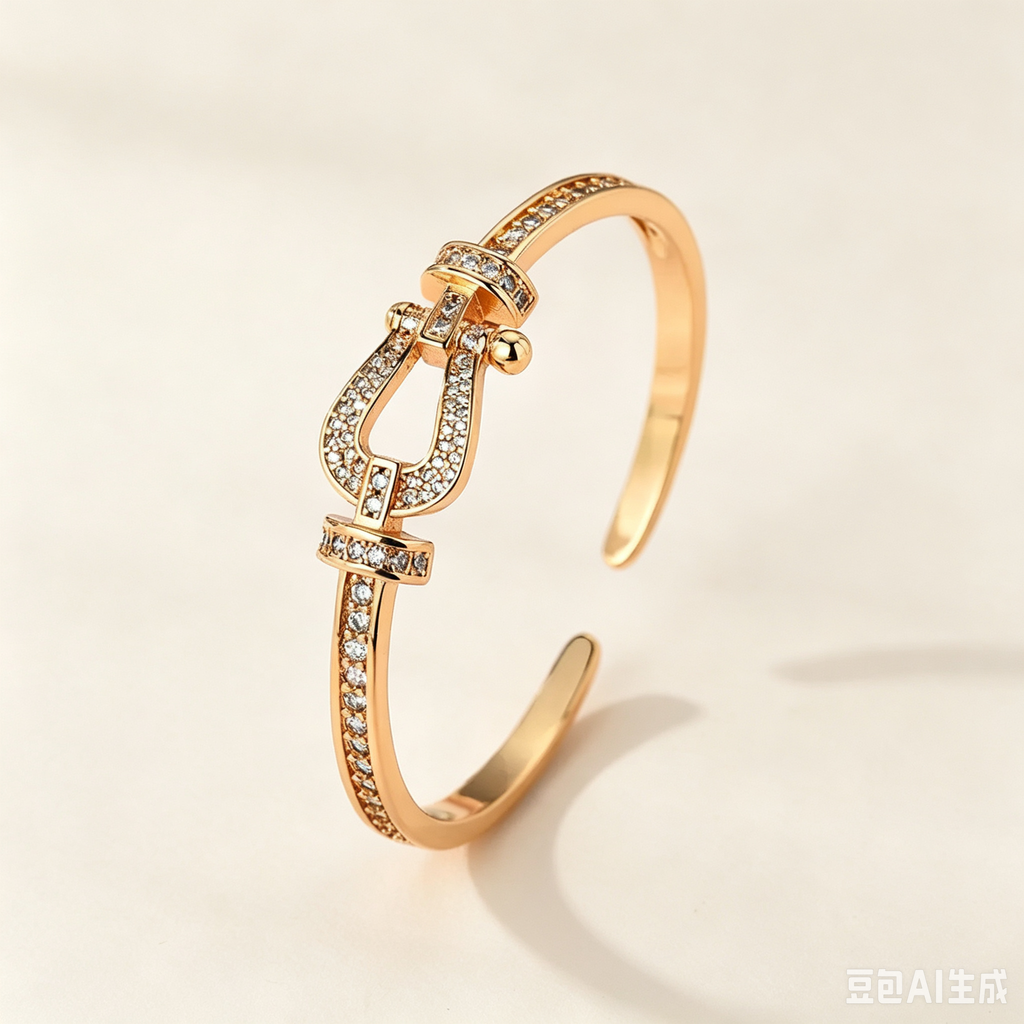 Trendy Horseshoe Shape Zircon Bracelet