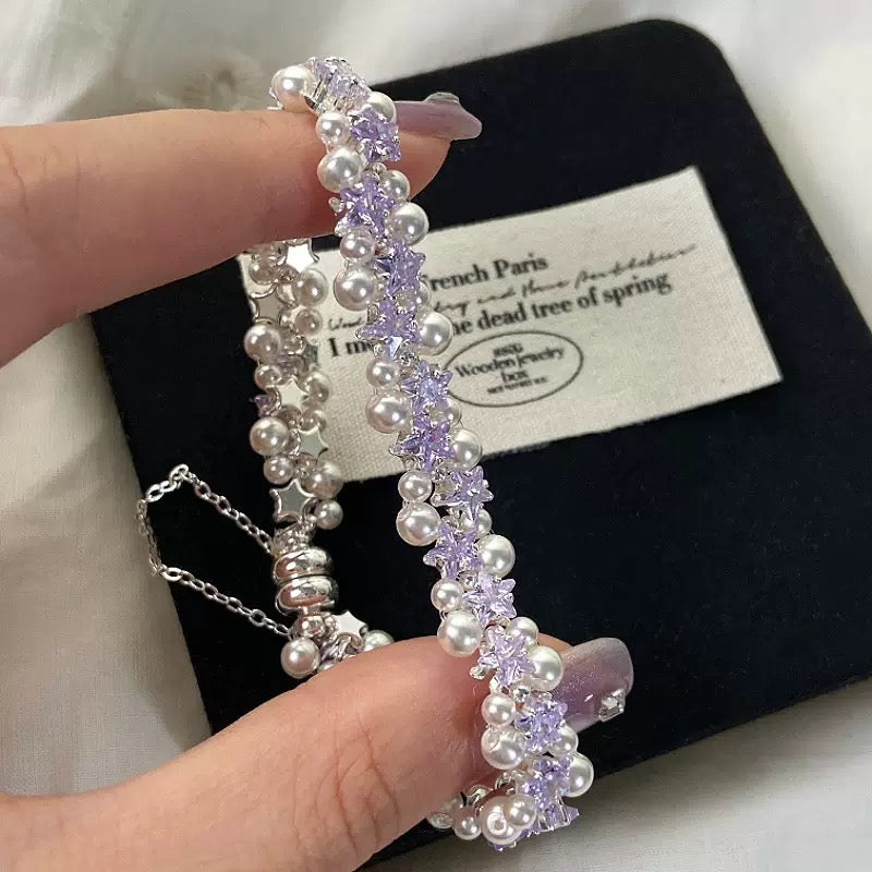 Natural Crystal Lovely Pearl Bracelets