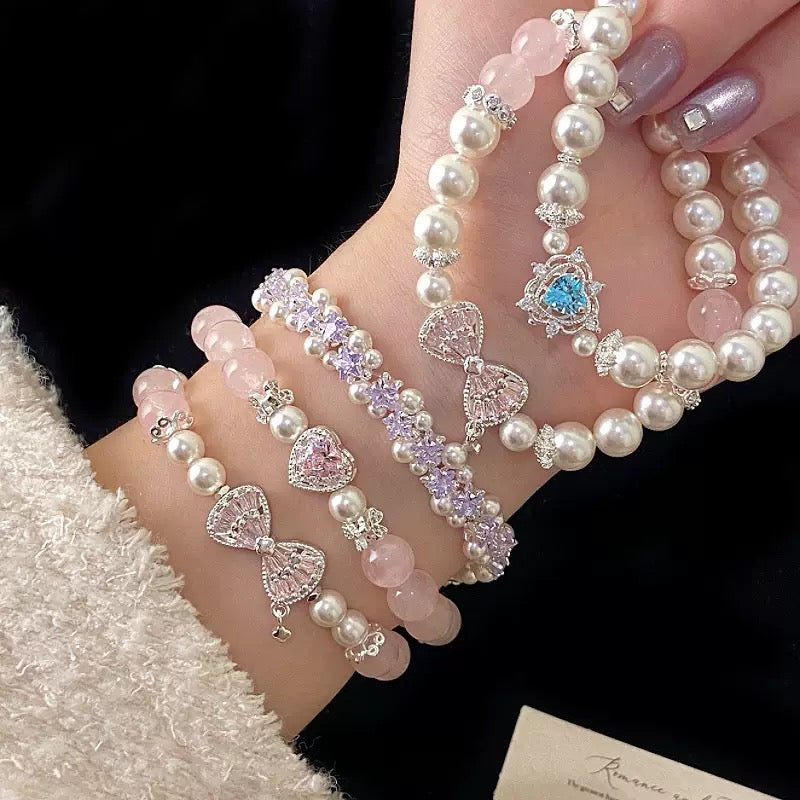 Natural Crystal Lovely Pearl Bracelets