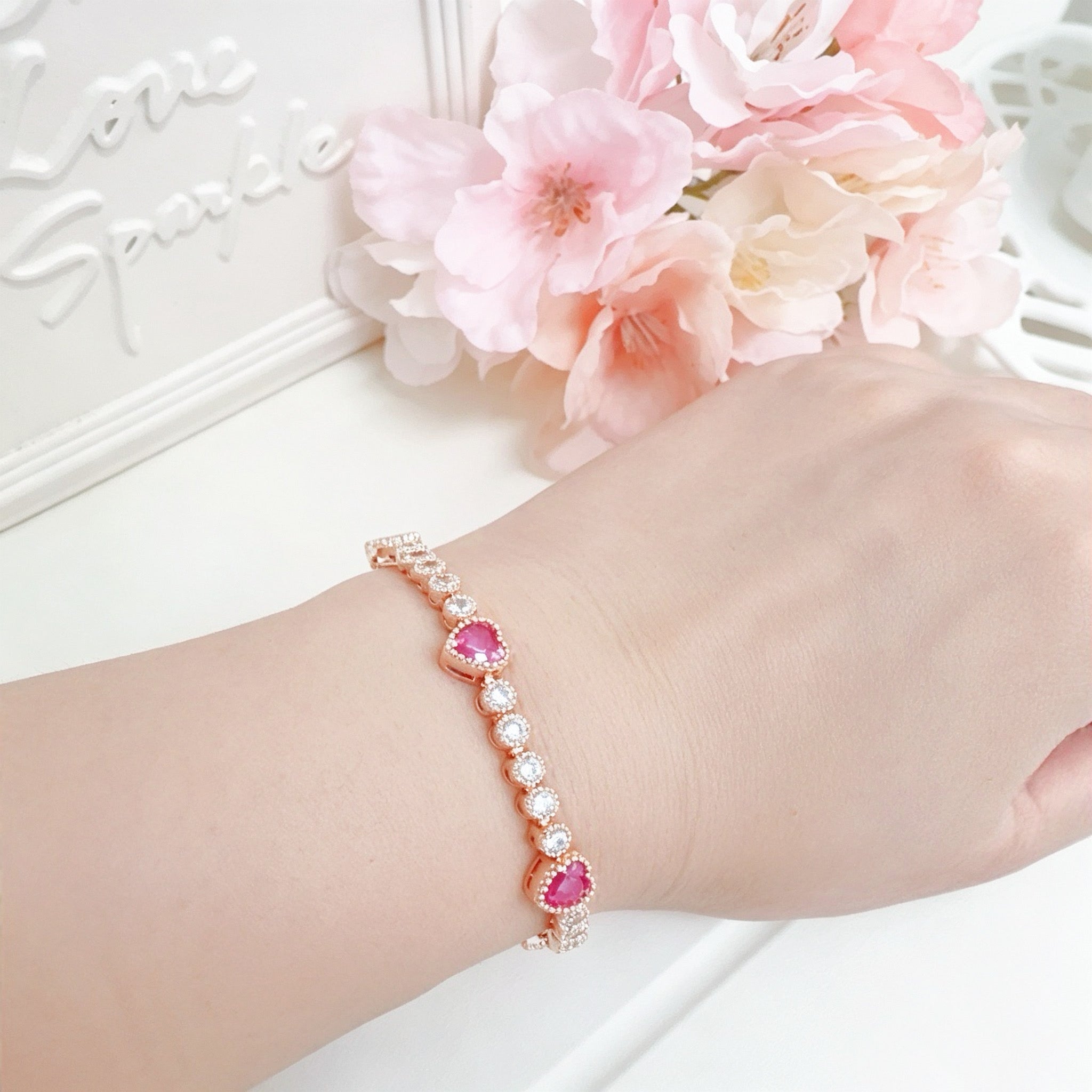 Heart Colorful Rainbow Bracelet