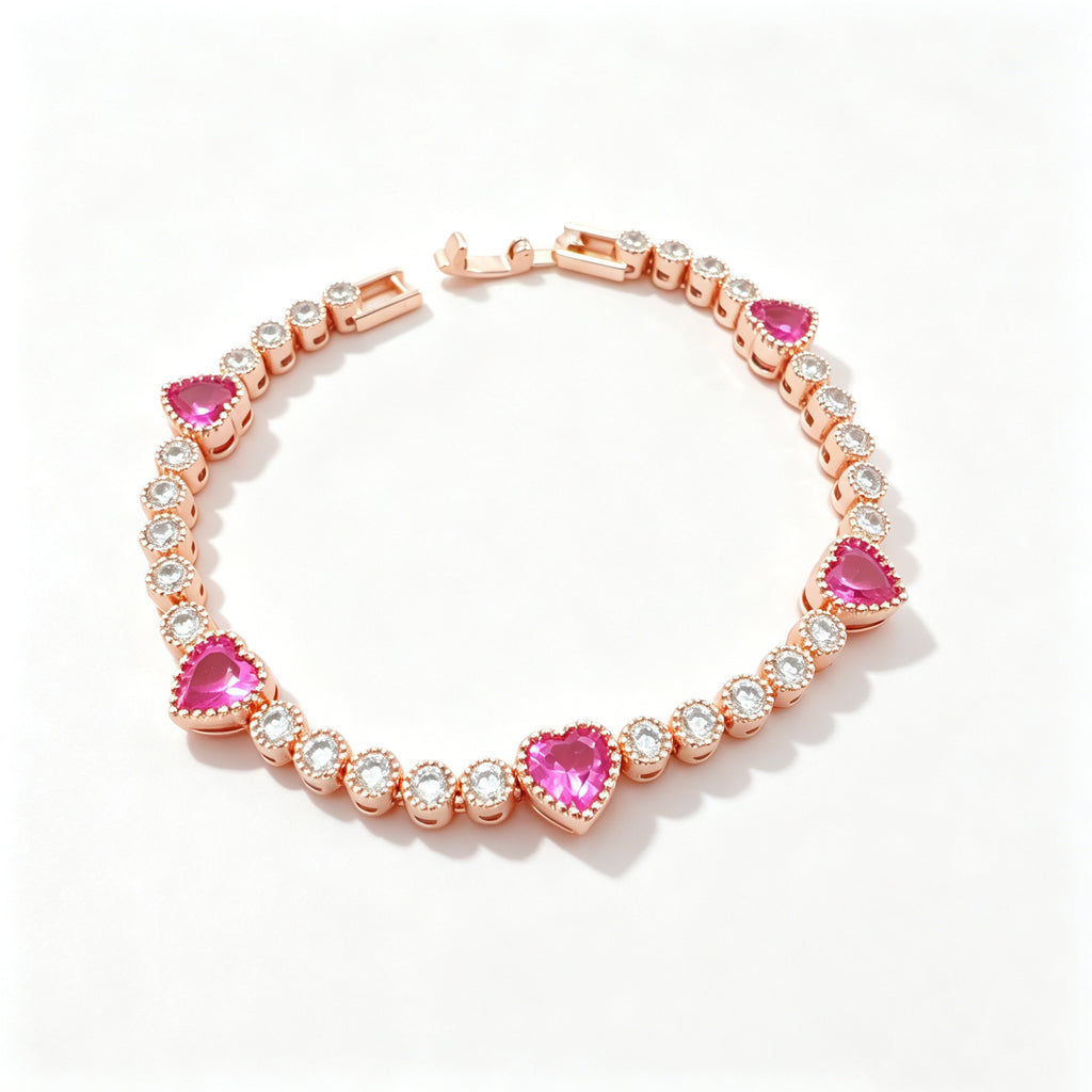 Heart Colorful Rainbow Bracelet
