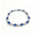 Blue Zircon Platinum Bracelet