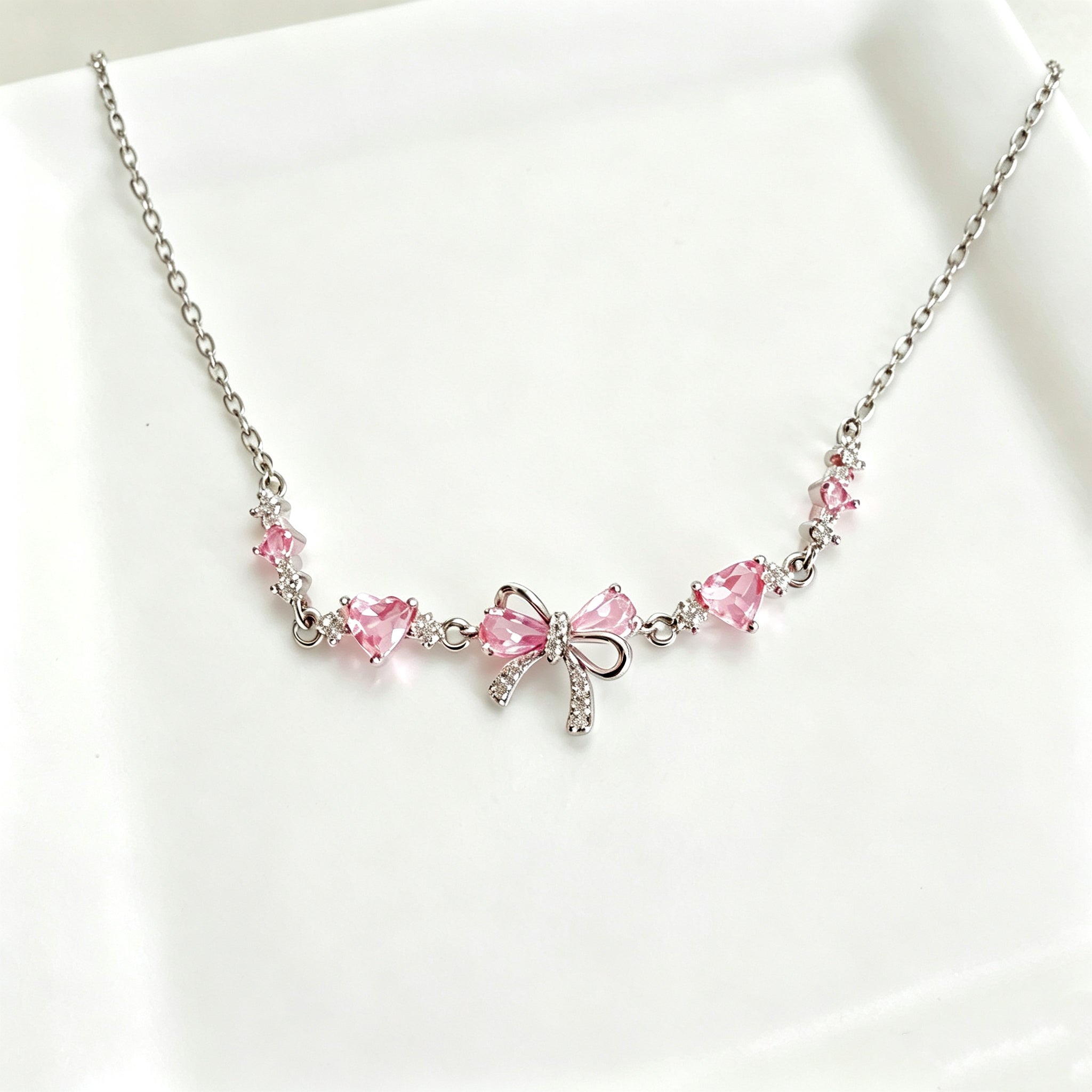 Cute and Sweet Zircon Bow Bracelet