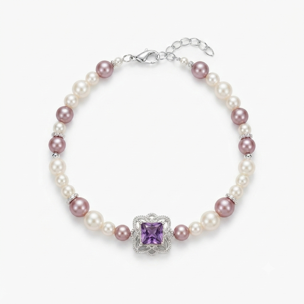 Trendy Pearl Bracelets (Square)