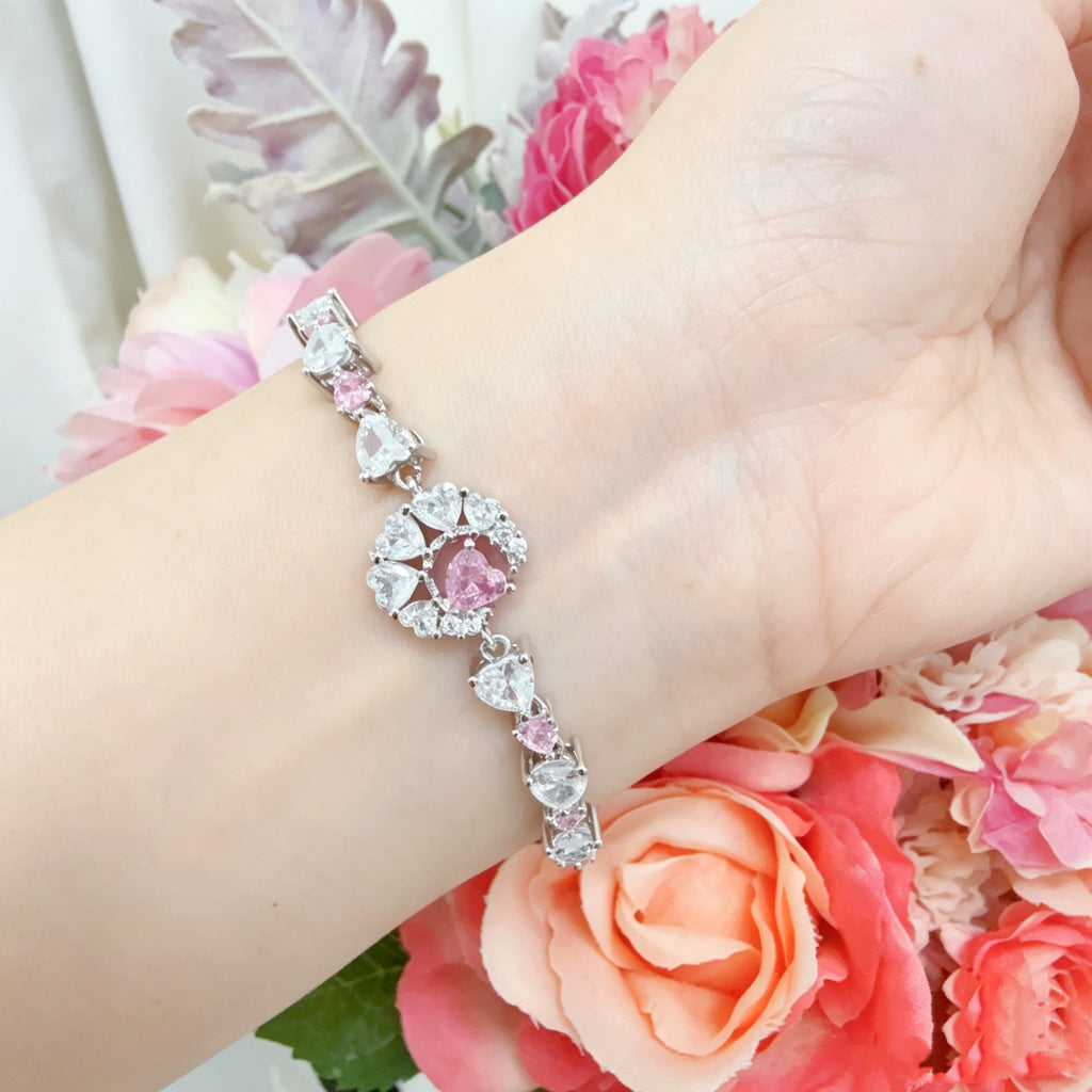 Heart Moon Charm Bracelet
