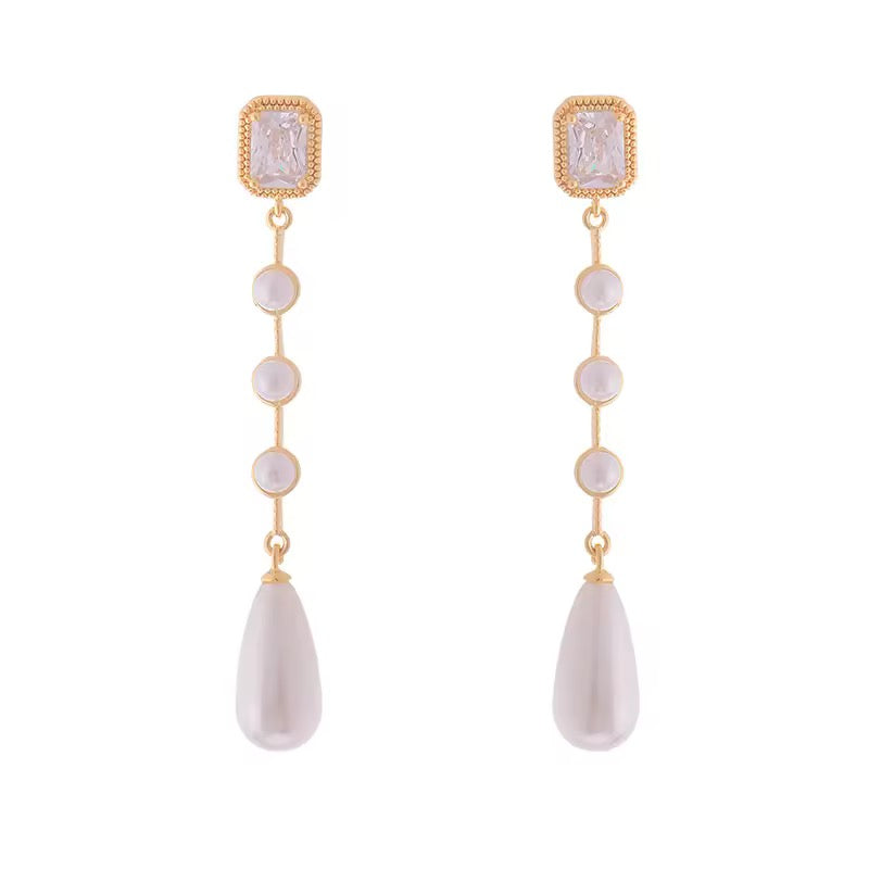 French Vintage Pearl Earrings