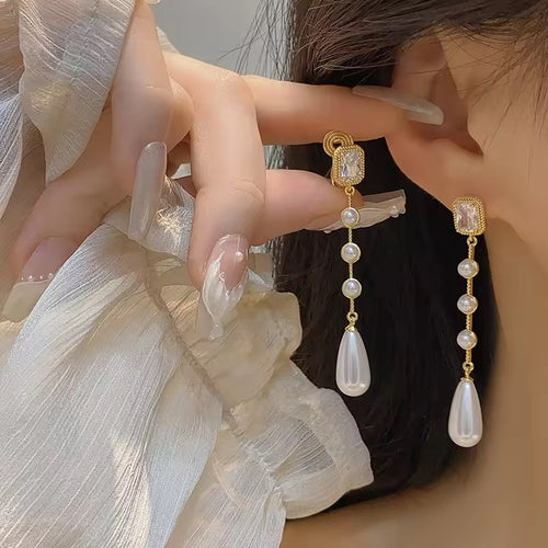 French Vintage Pearl Earrings