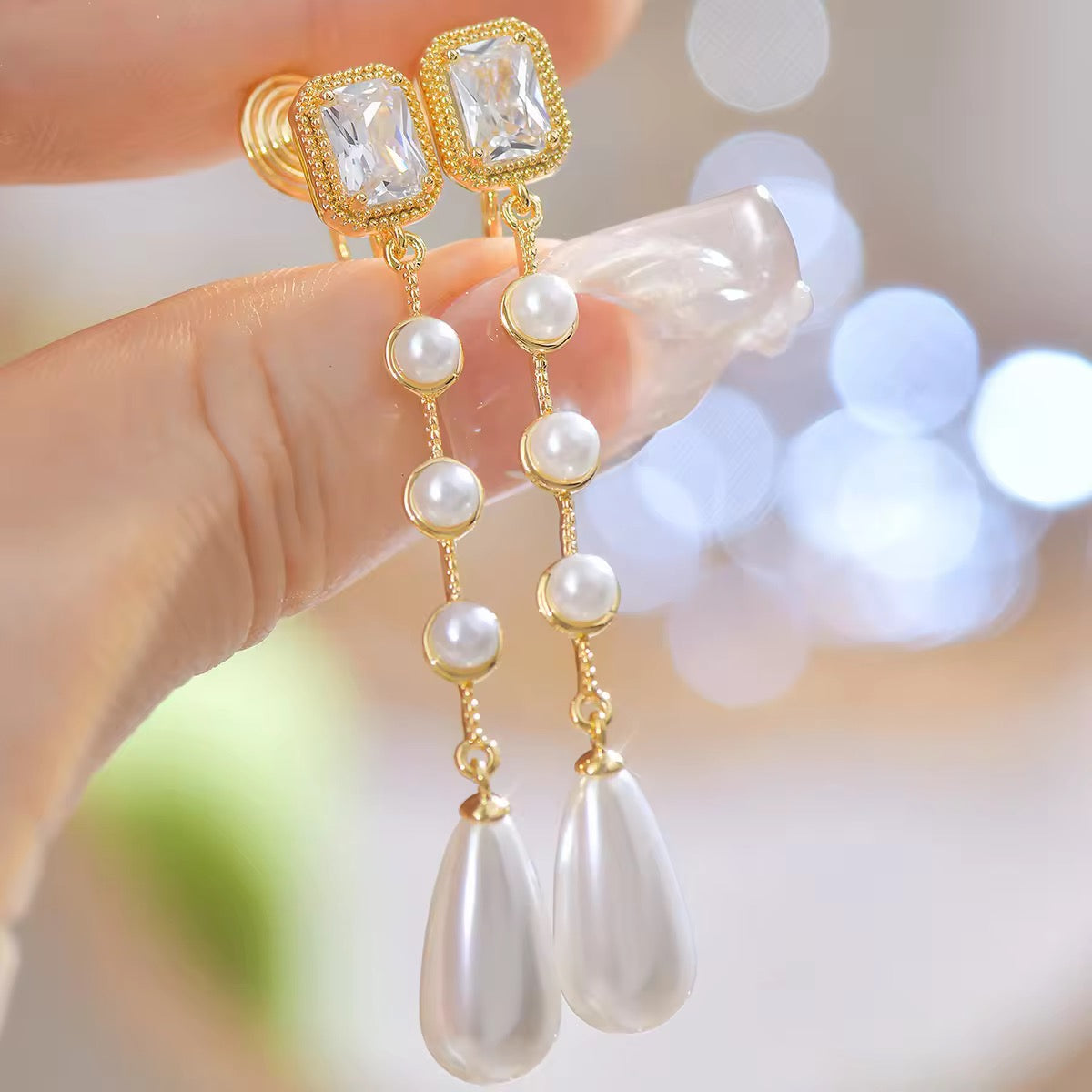French Vintage Pearl Earrings