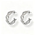 VKES05 Trendy C-Shaped Star Design 24K Gold Plated Earrings