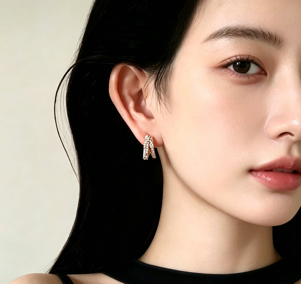 S925 Sterling Silver Korea Style Luxury Zircon Earrings