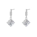 S925 Sterling Silver Round Cut Moissanite Earrings