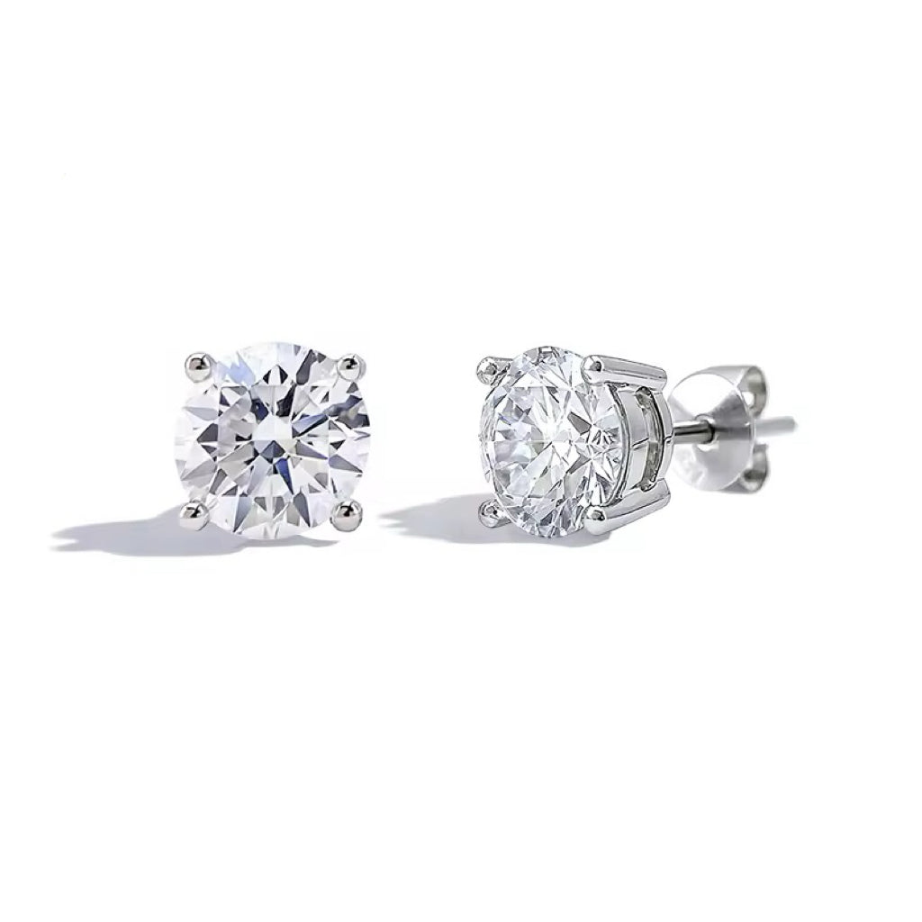 S925 Sterling Silver Elegant 1.0Ct Moissanite Earrings