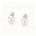 S925 Sterling Silver Four Leaf Pearl Earrings