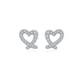 S925 Sterling Silver Heart Shape Moissanite Earrings (GRA)