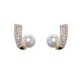 S925 Sterling Silver Elegant Korean Pearl Earrings