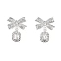 S925 Sterling Silver Crystal Pendant Earrings