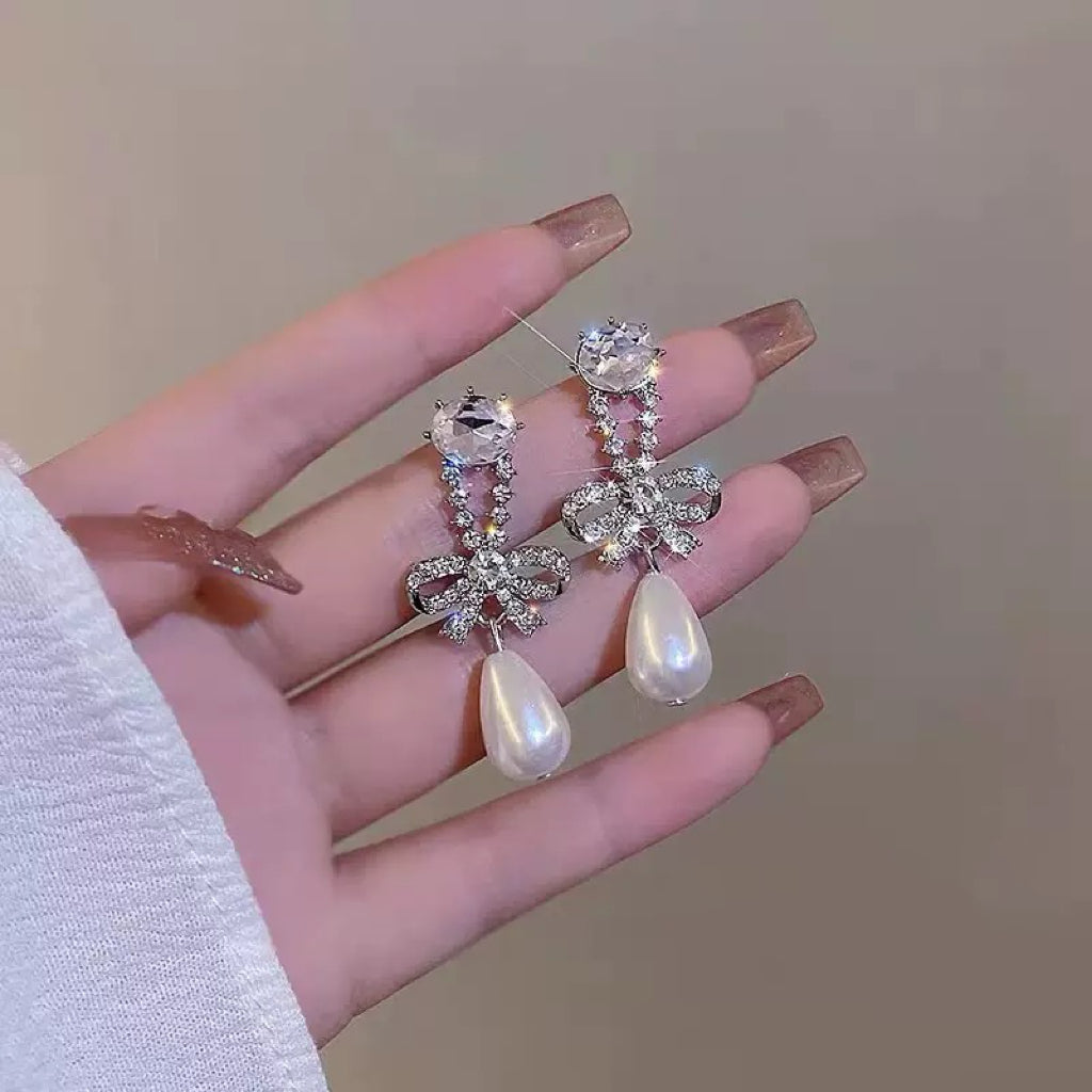 Luxury Korean Pearl Drop Earrings