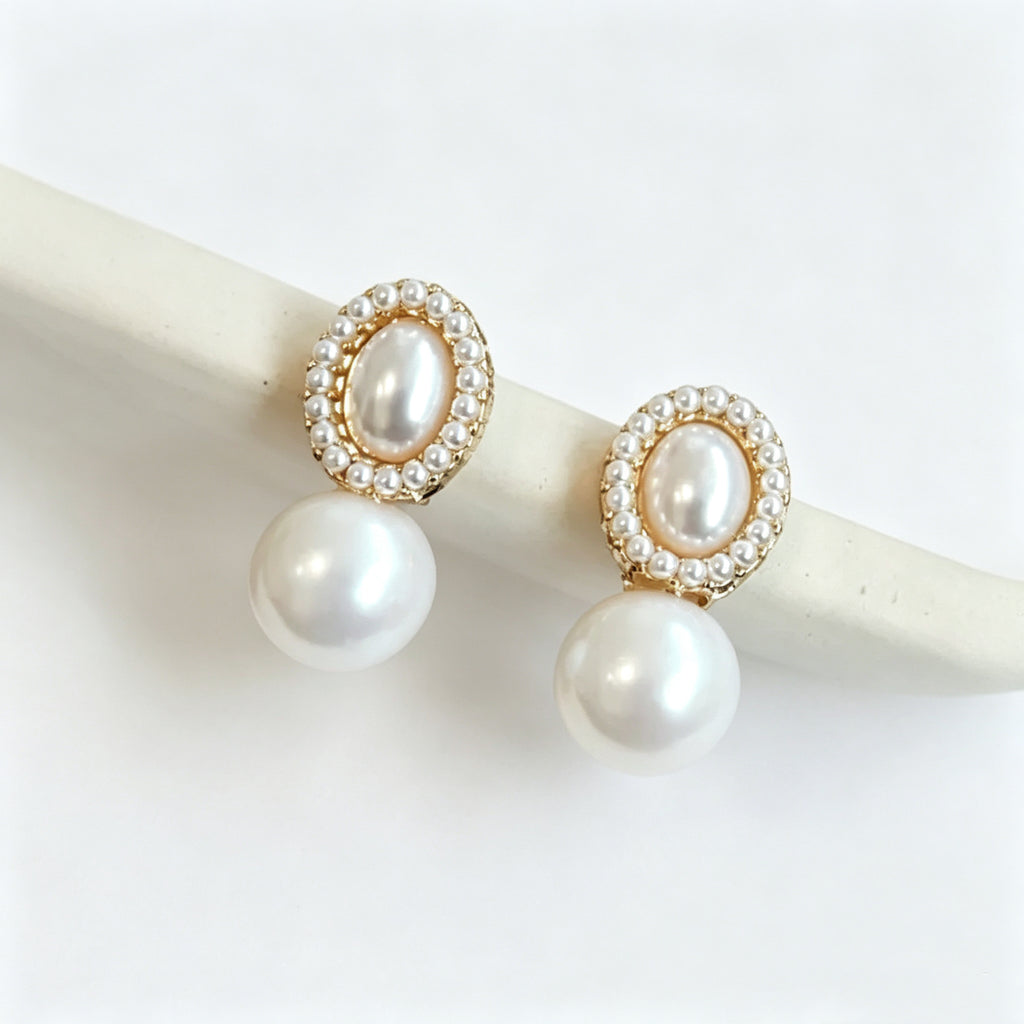 Korean Style Natural Shell Pearl Earrings