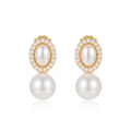 Korean Style Natural Shell Pearl Earrings