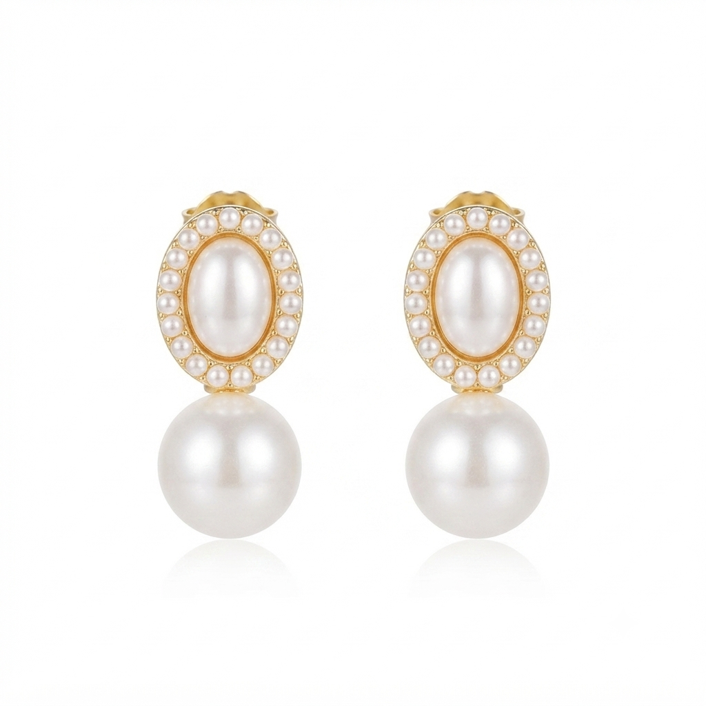 Korean Style Natural Shell Pearl Earrings
