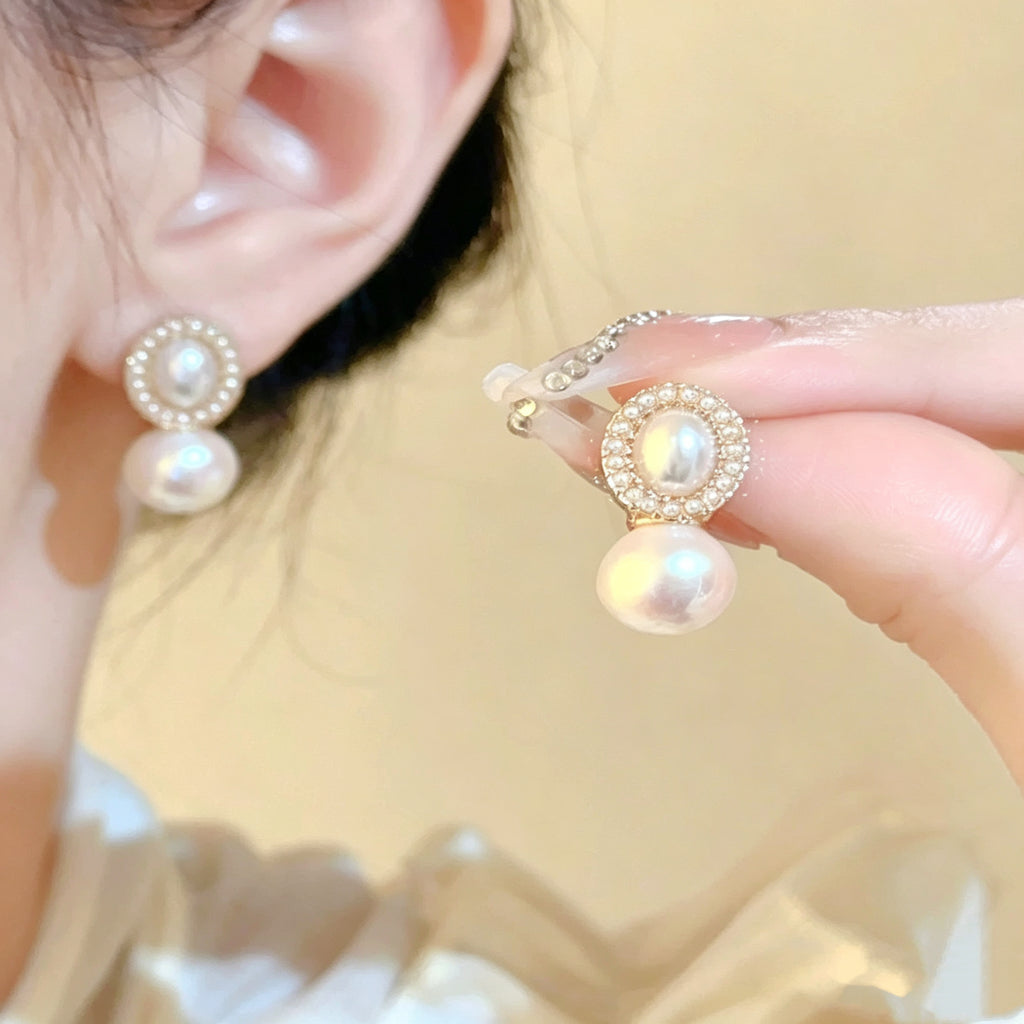 Korean Style Natural Shell Pearl Earrings
