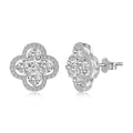 S925 Sterling Silver Luxury Clover Earrings