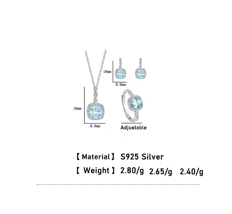 S925 Sterling Silver Ocean Heart Rings