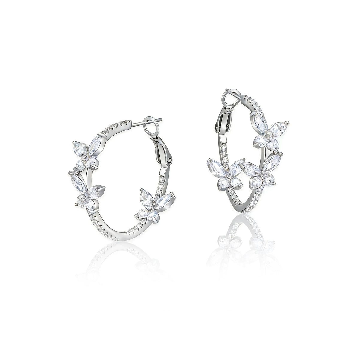 Elegant Crystal Butterfly Earrings