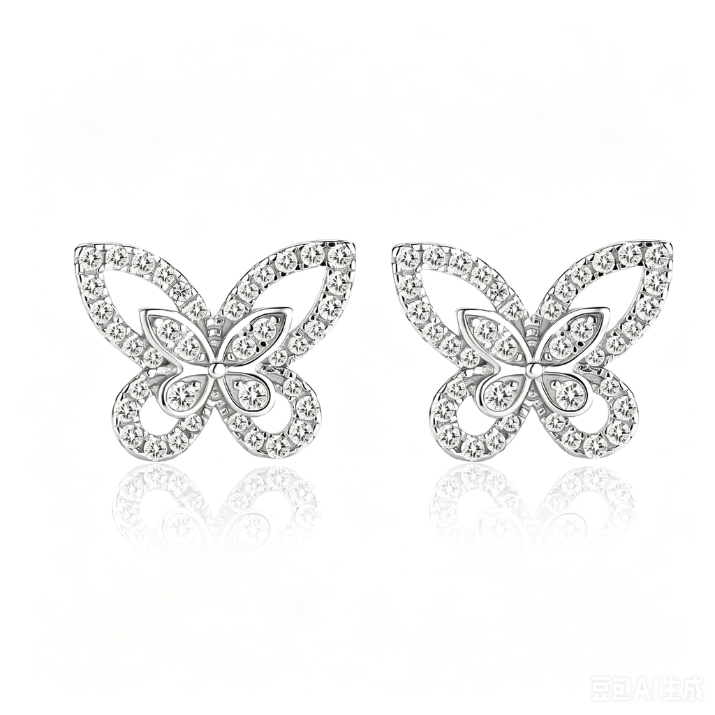 S925 Sterling Silver Butterfly Earrings