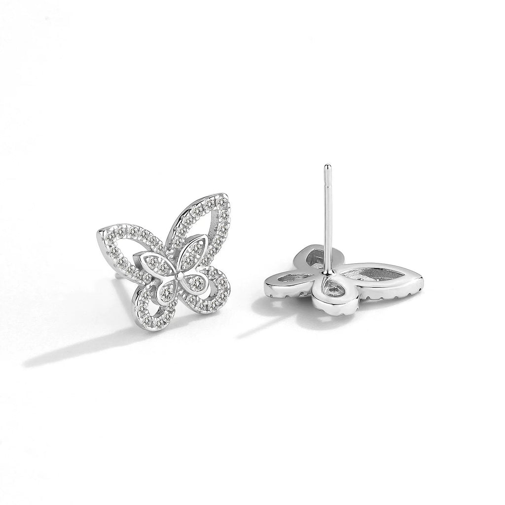 S925 Sterling Silver Butterfly Earrings