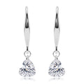 S925 Sterling Silver Lab Grown Diamond Heart Shape Earrings