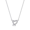 S925 Sterling Silver Heart Shape Moissanite Necklace (GRA)
