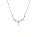 925 Sterling Silver Lace Water Drop Necklace