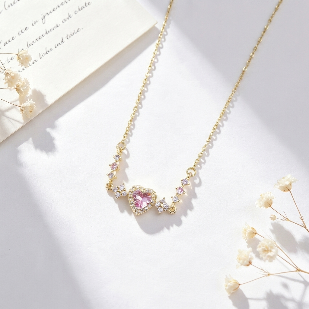 Sweet Heart Necklace (Gold)