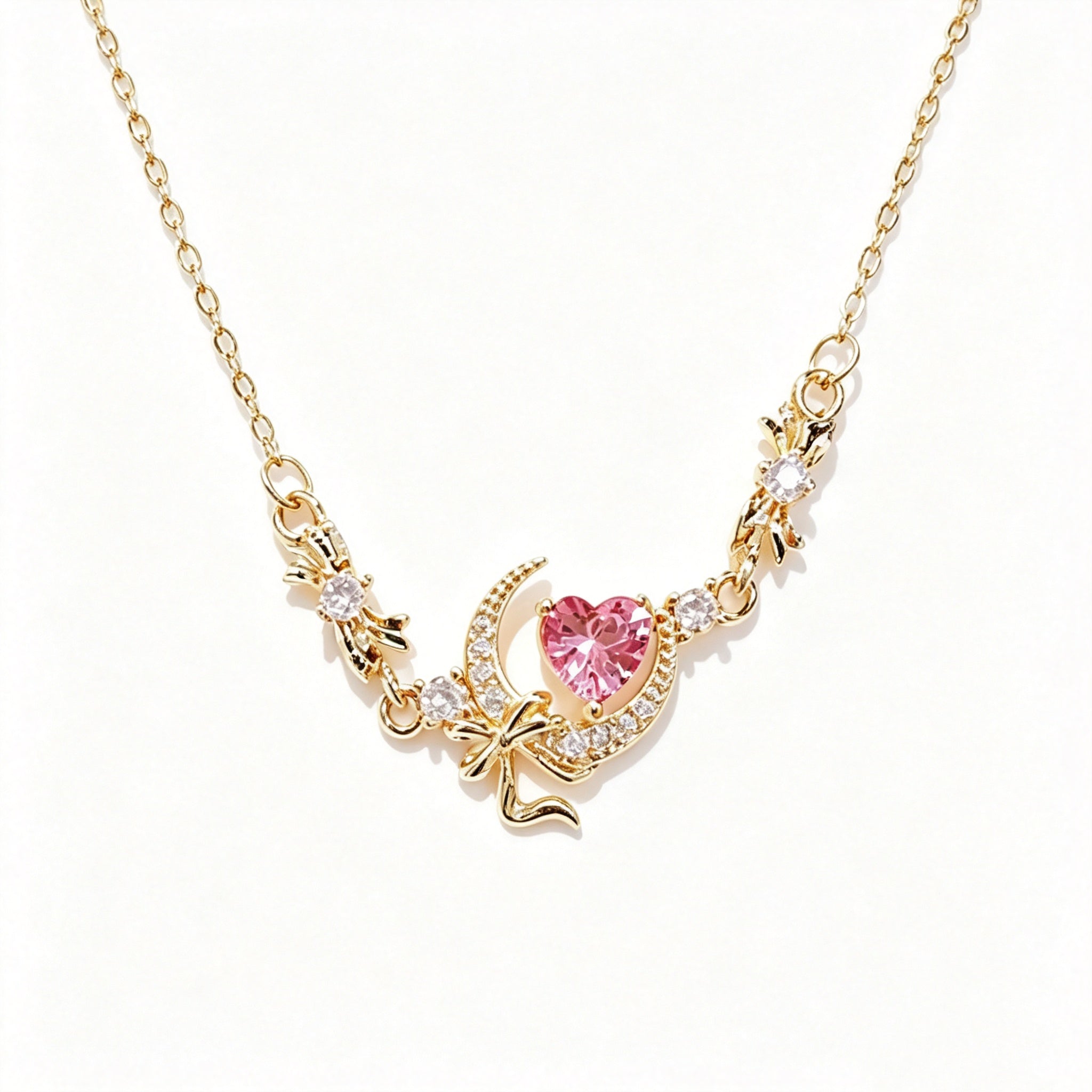 Moon Bowtie Necklace