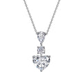 S925 Sterling Silver Heart Cut Moissanite Necklace (GRA)