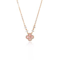 Pink Four Leaf Clover Necklace
