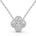 S925 Sterling Silver Lucky Four Leaf Clover Necklace